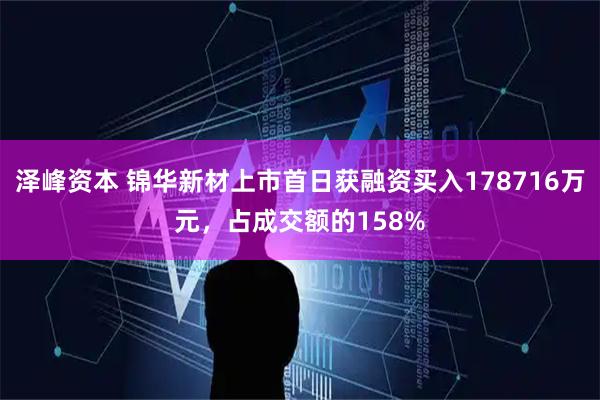 泽峰资本 锦华新材上市首日获融资买入178716万元，占成交额的158%
